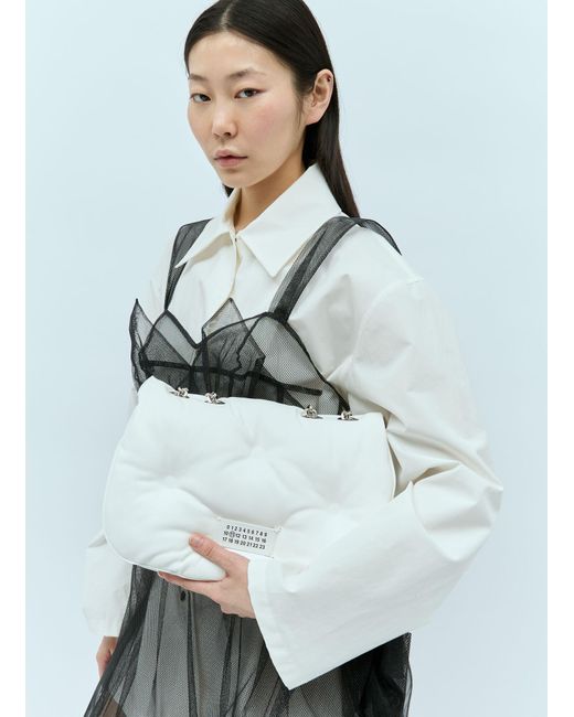 Maison Margiela Gray Medium Glam Slam Flap Shoulder Bag
