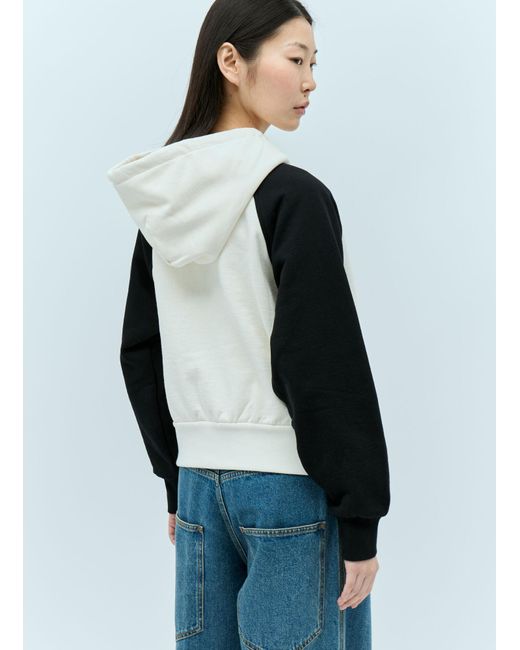 Gucci White Logo Applique Hooded Sweatshirt