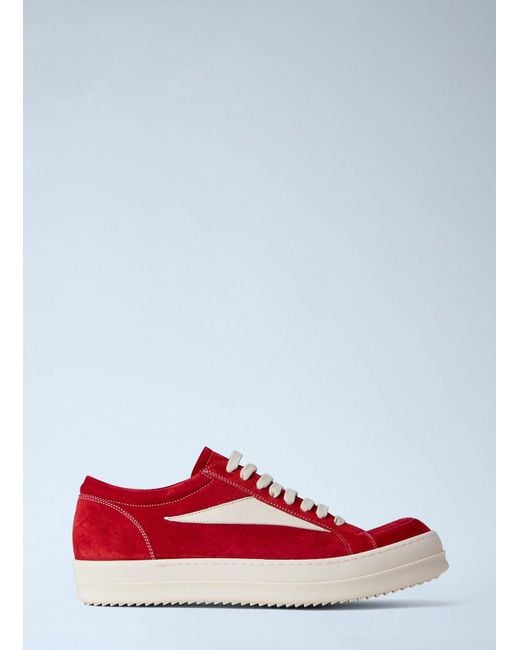 Rick Owens Red Vintage Sneakers for men