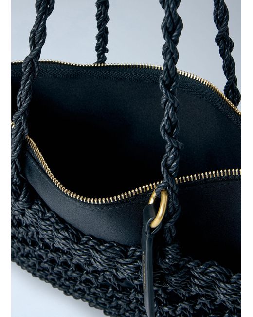 Jil Sander Blue Tangle Net Cord Shoulder Bag