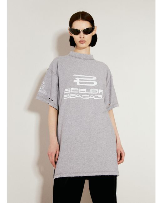 Balenciaga Gray Inside-out Short Sleeve T-shirt