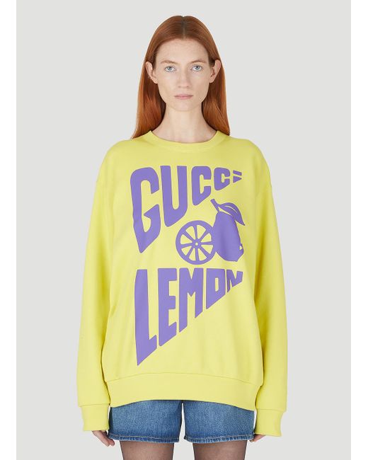 Gucci Yellow Lemon Sweatshirt