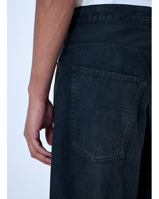 Balenciaga Blue Wide-Leg Denim Trousers for men