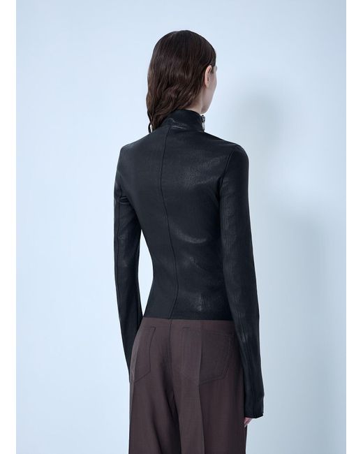 Rick Owens Blue Gary Leather Jacket