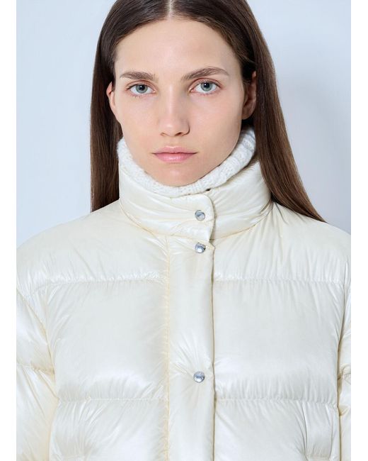 Moncler White Tepice Short Down Jacket