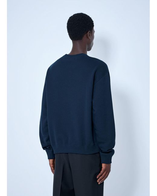 Jil Sander Blue Crewneck Sweatshirt for men