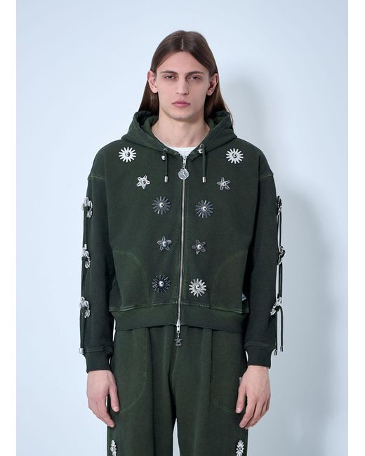 Chopova Lowena Green Dallas Hooded Sweatshirt