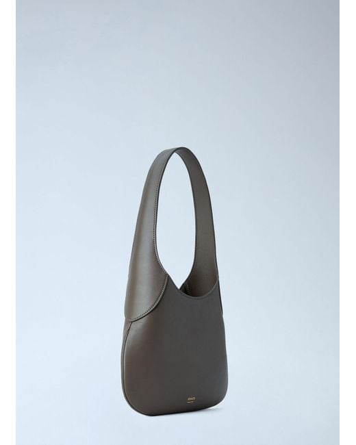 Khaite Gray Small Joan Leather Hobo Bag