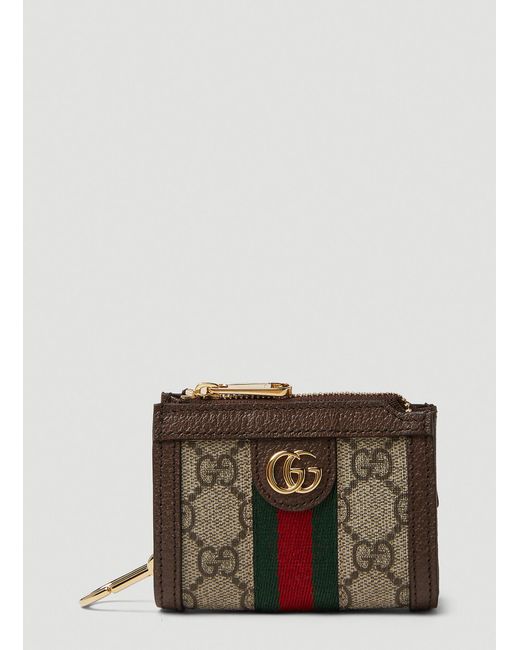 Gucci Cotton Ophidia Coin Purse in Brown Lyst