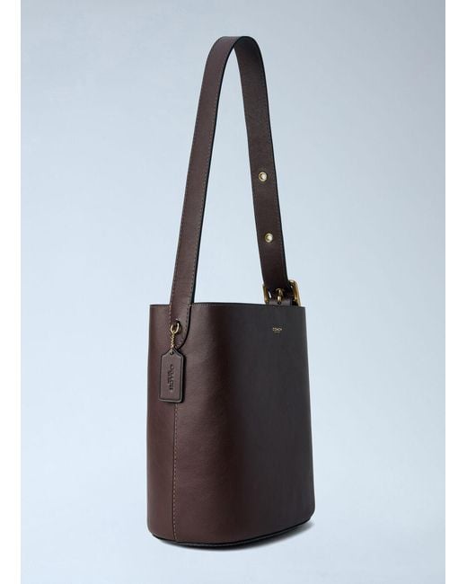COACH Brown Bleecker Bucket Bag
