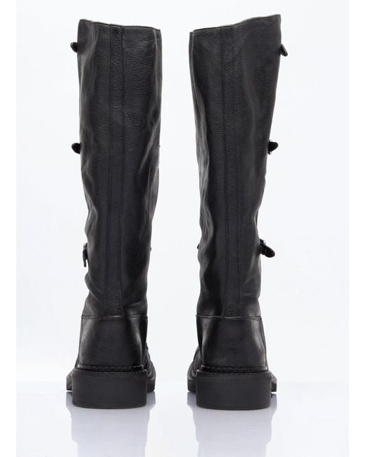 Miu Miu Black High Leather Boots