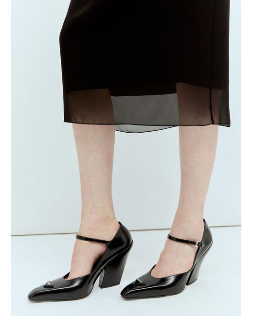 Prada Black Georgette Midi Skirt