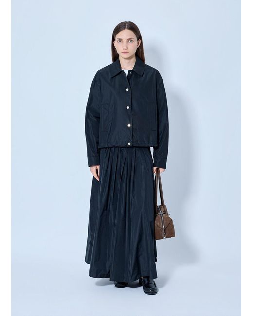 Max Mara Blue Collared Button-up Jacket