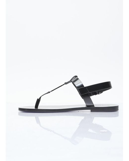 Saint Laurent Black Cassandre Sandals for men