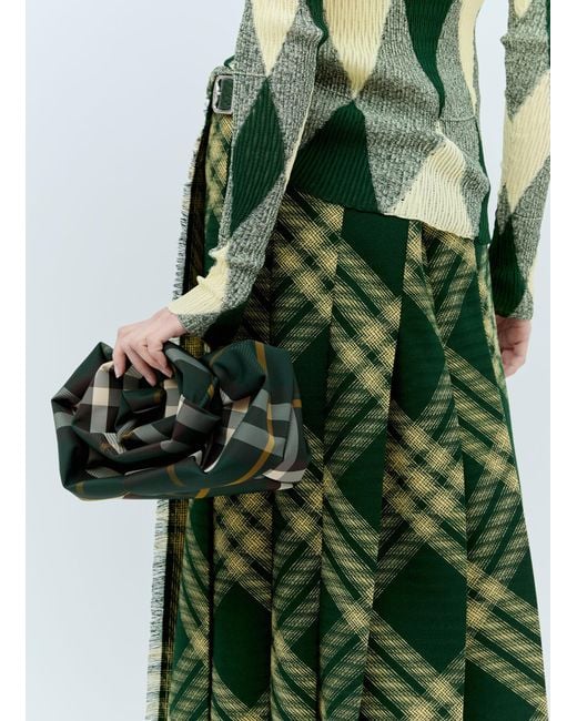 Burberry Green Rose Check Clutch