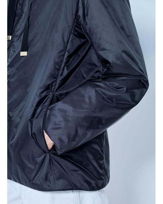 Max Mara Blue Hooded Puffer Jacket