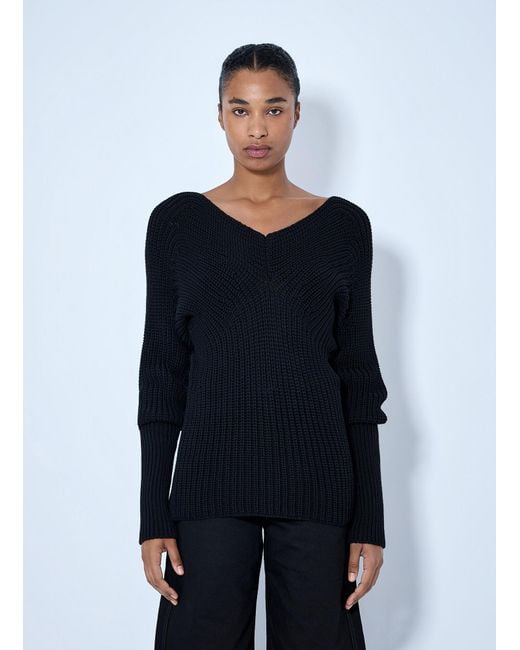 Lemaire Blue Off Shoulder Jumper