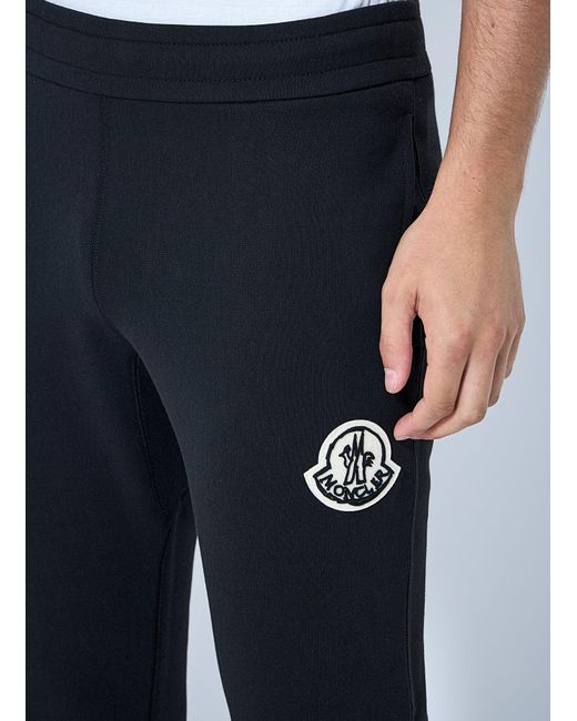 Moncler Blue Logo Patch Joggers for men