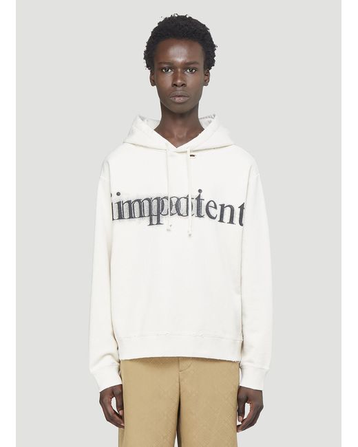 Gucci White Impotent Important Hooded Sweatshirt for men