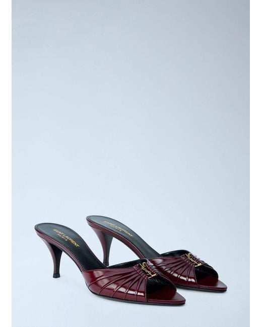Saint Laurent White Babylone Heeled Sandals