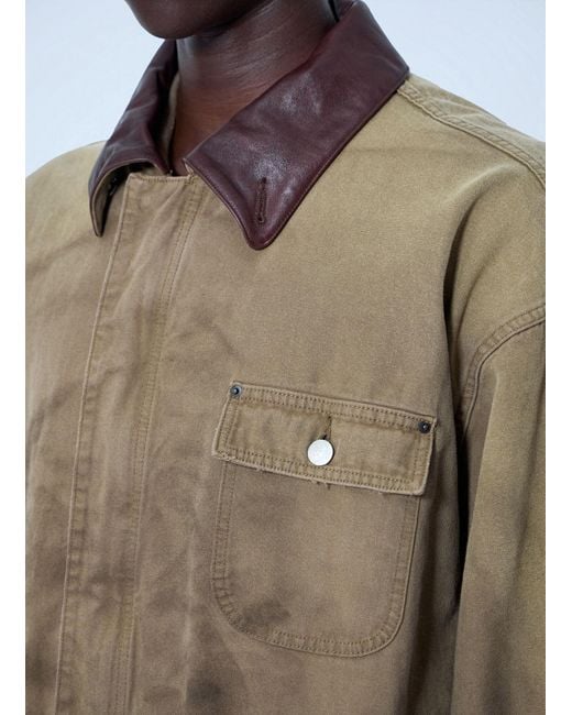Ssstein Sulfur Dyed Oxford Vintage Jacket in Natural for Men | Lyst UK