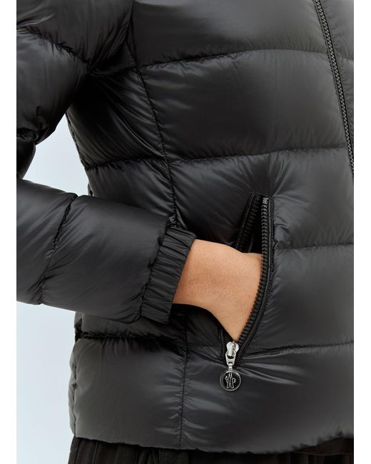 Moncler Gray Gles Hooded Short Down Jacket