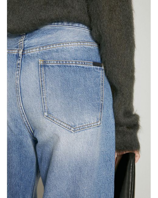 Saint Laurent Blue Long Extreme Baggy Jeans