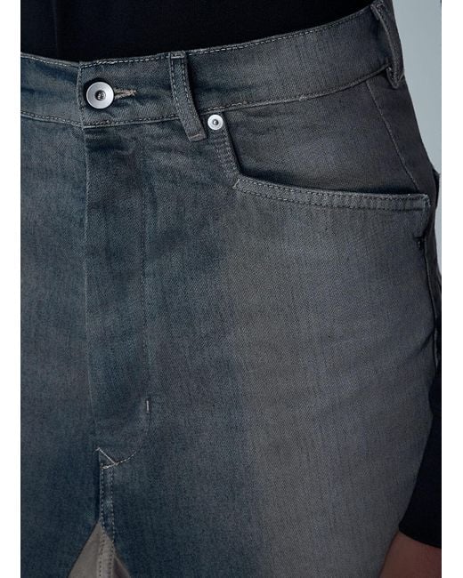 Rick Owens Blue Slivered Midi Skirt for men