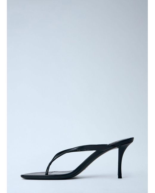 Saint Laurent Gray Sue Thong Sandals