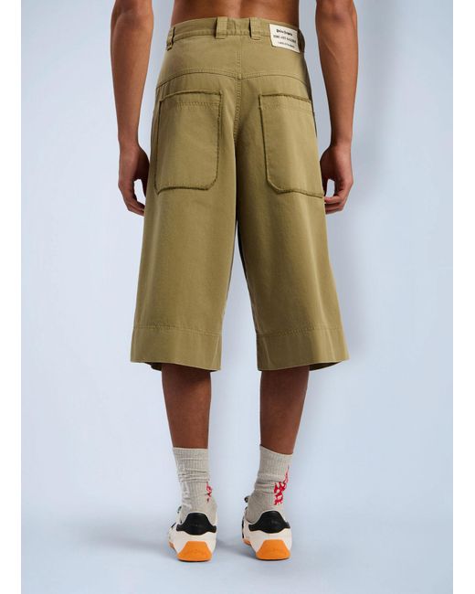Palm Angels Natural Military Patch Bermuda Shorts for men