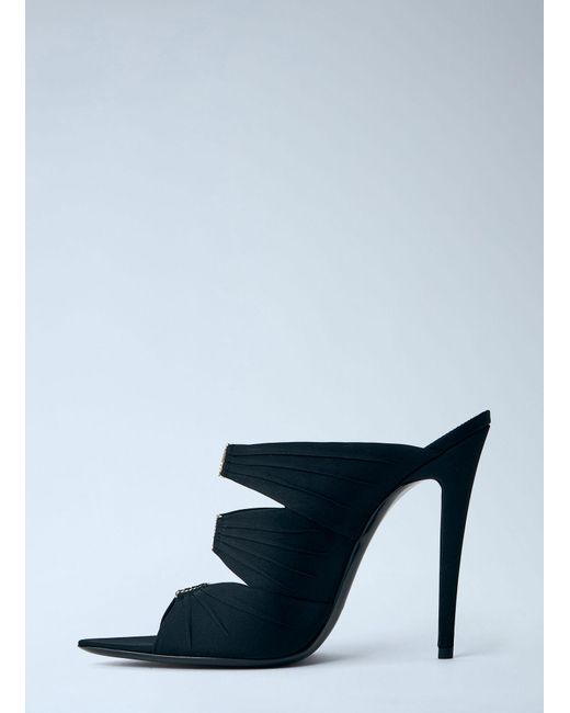 Saint Laurent Blue Emilie Mules Sandals