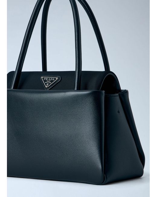 Prada Blue Passage Small Handbag With Re-nylon Flap
