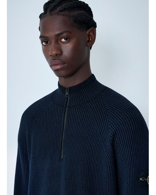 Stone Island Blue Compass Patch Polo Shirt for men