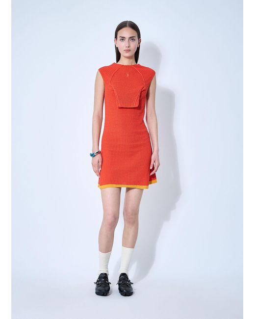 Kiko Kostadinov Red Vecto Knit Dress
