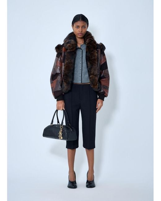 Chloé Blue Patchwork Leather Jacket