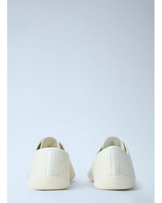 The Row Blue Clement Crinkled-Leather Sneakers for men