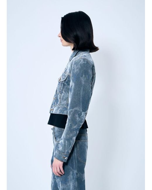 Alexander Wang Blue Slim Trucker Jacket
