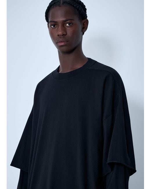 Rick Owens Blue Drkshdw Tommy Hustler Sweat T-Shirt for men