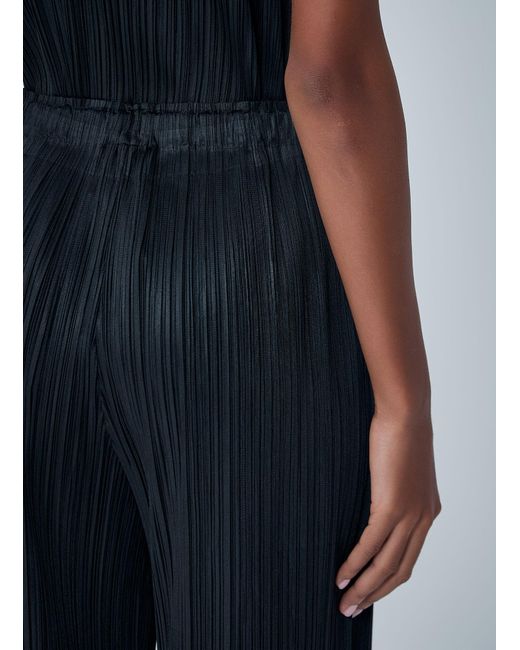 Pleats Please Issey Miyake Blue Fringe Pleated Pants