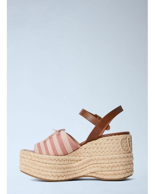 Chloé Blue Chloé Isla Wedge Espadrilles