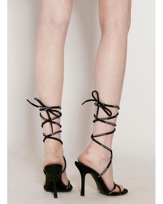 Alexander Wang Natural Helix 105 Strappy Heeled Sandals