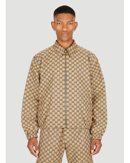 Gucci Cotton Reversible GG Jacquard Jacket in Beige (Natural) for Men