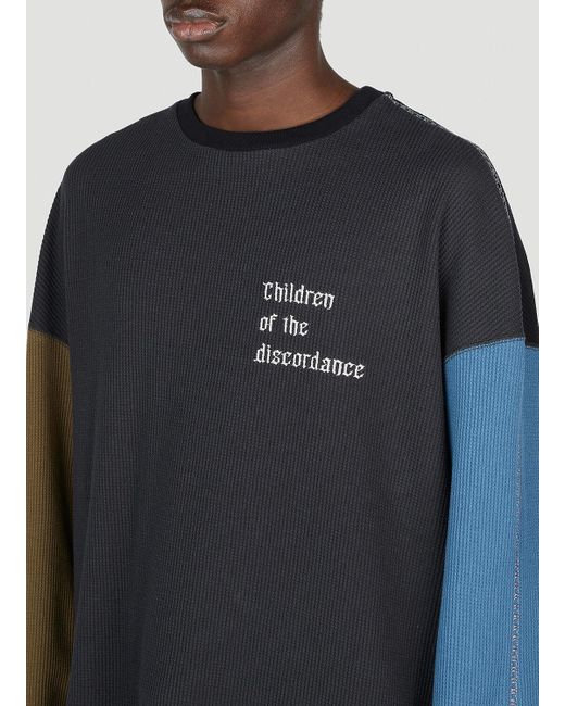 Children of the discordance Blue Panelled Sweatshirt for men