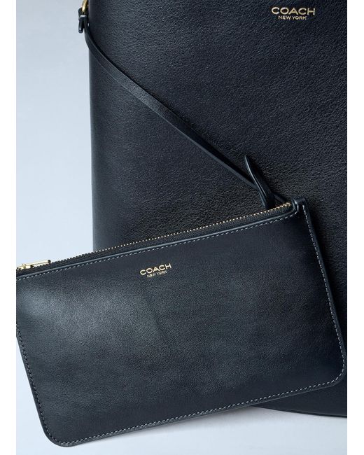 COACH Blue Bleecker Bucket Bag