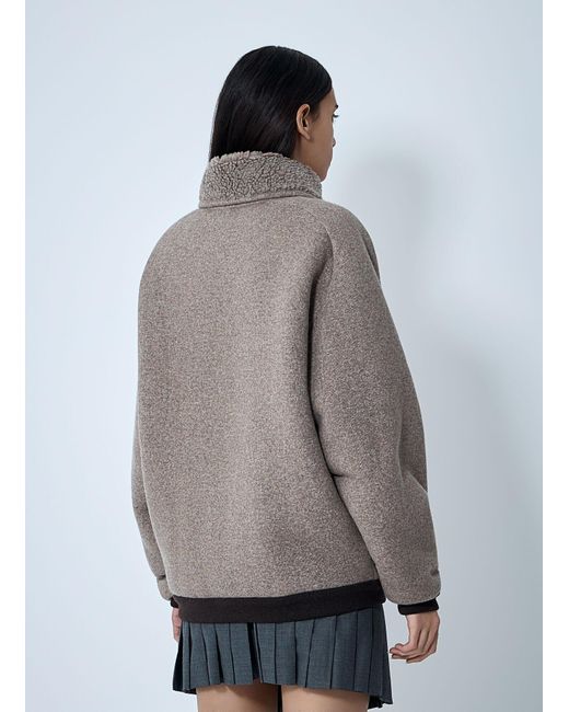 Miu Miu Gray Cotton Fleece Jacket
