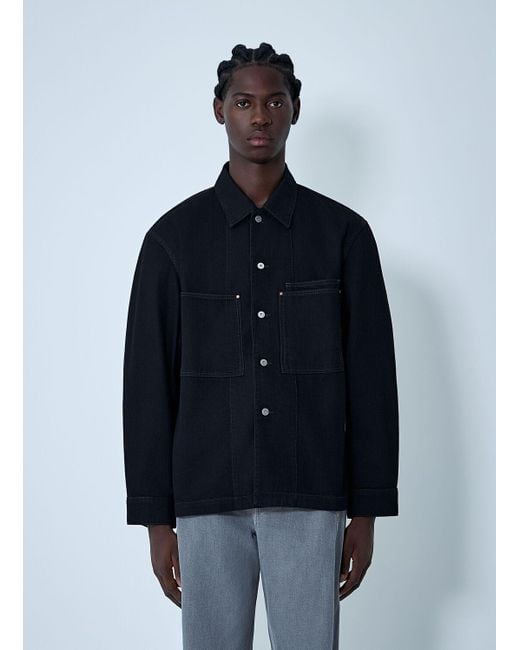 Lemaire Blue Workwear Overshirt for men