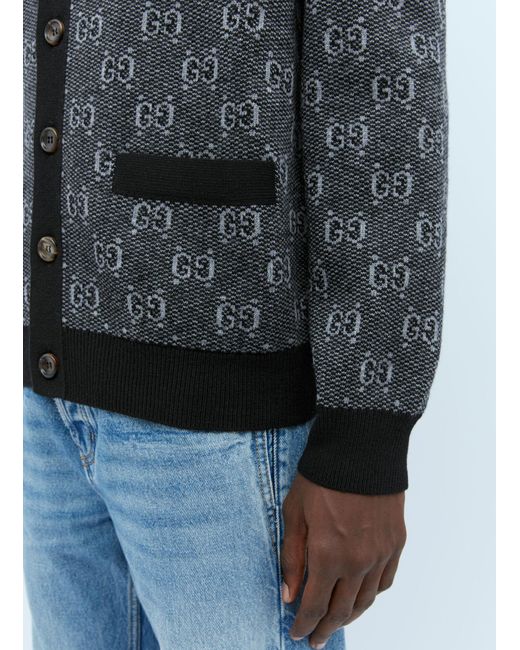 Gucci Blue Wool Cashmere Hooded Sweater for men