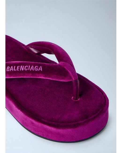 Balenciaga White Jet Lag Thong-Strap Sandals