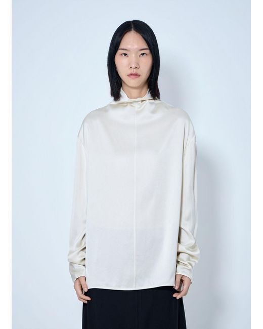 Totême White Slouch-Neck Blouse