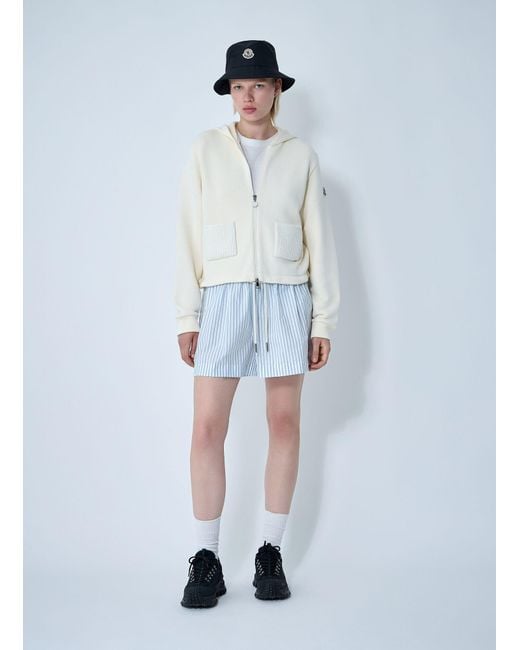 Moncler Blue Striped Shorts